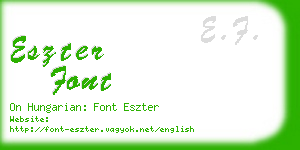 eszter font business card